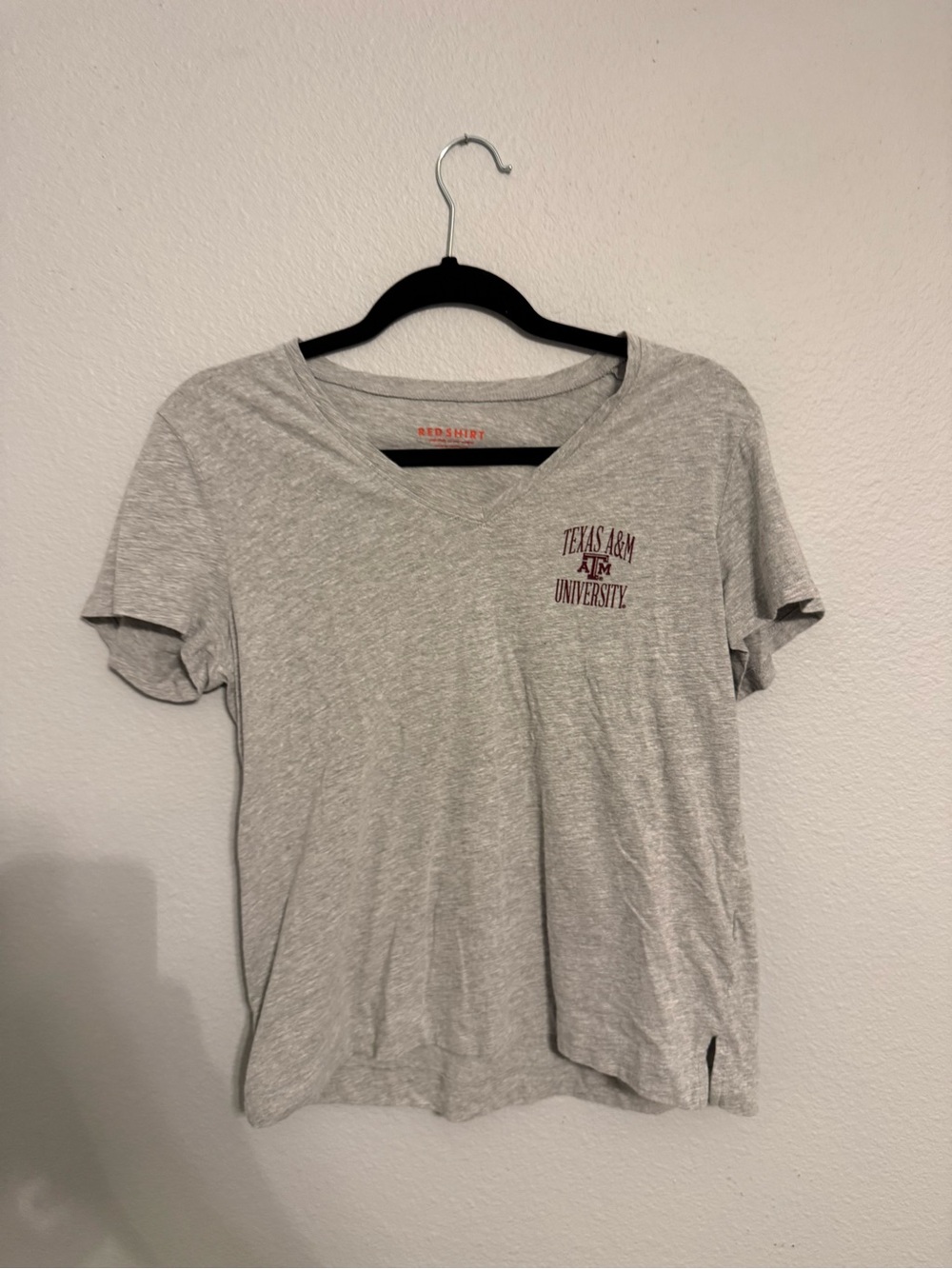 Texas A&M University Gray V-Neck Tee